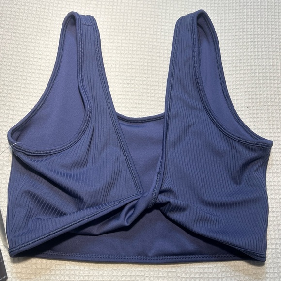 NWT Reebox Ribbed Multi-Way Bralette Twilight Purple Size M - Picture 3 of 8